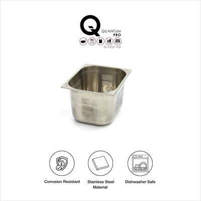 QUANTUM PRO GN CONTAINER 1/2 -20MM SS PERFORATED 325X265MM