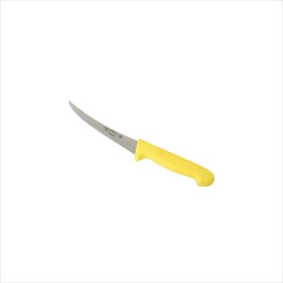 CUTLERY PRO BONING KNIFE NARROW CURVED BLADE YELLOW HANDLE 150MM