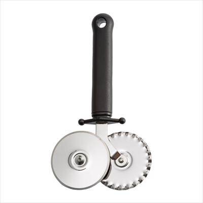 CUTLERY PRO PASTRY WHEEL, DOUBLE, SS W/ BLACK HDL 60MM