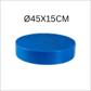 QUANTUM PRO ROUND PLASTIC CUTTING BOARD Ø45X15CM, BLUE